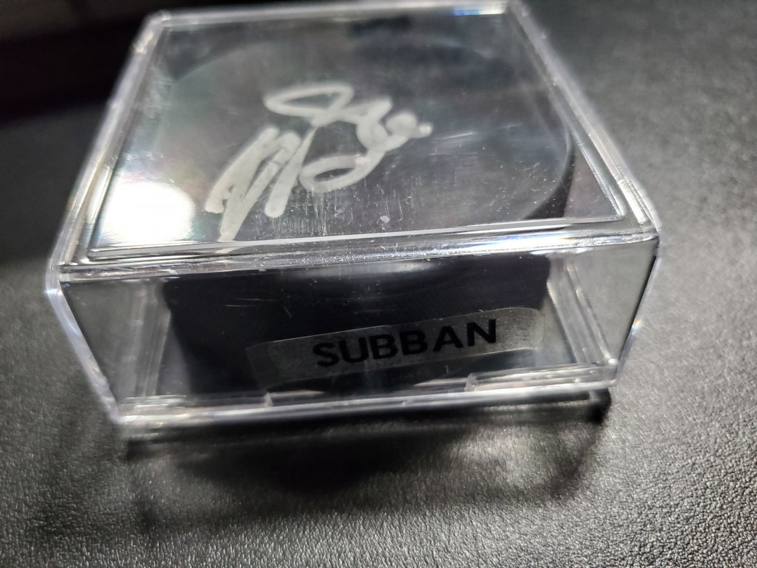 Subban Autographed Hockey Puck: Subban Autographed Hockey Puck