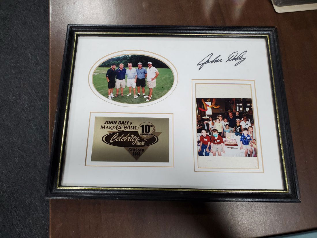 John Daly Charity Golf autographed photo framed (1 of 1)