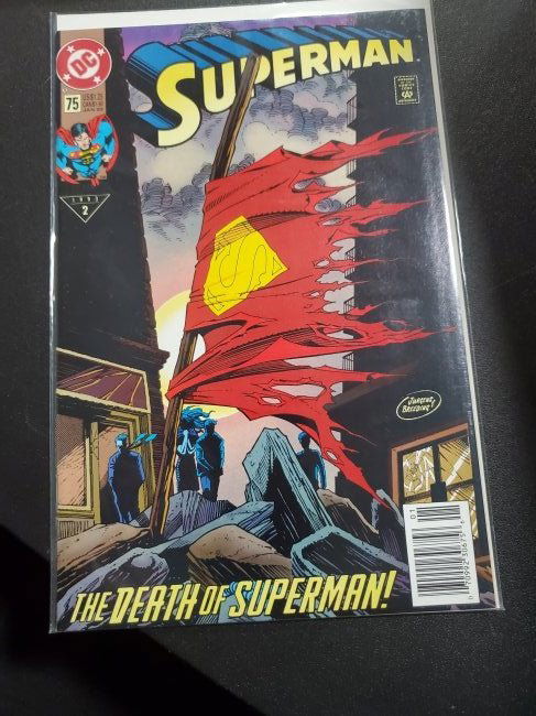 Superman #75 vs Doomsday NEWSSTAND UPC DC Comics 1992 D (1 of 1)