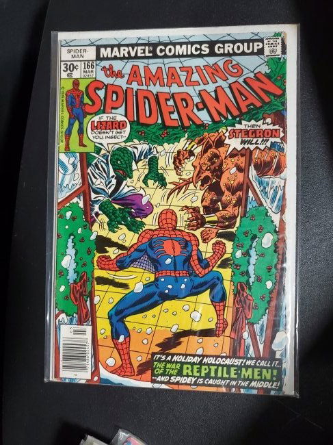 AMAZING SPIDER-MAN #166 (MARCH 1977) LIZARD & STEGRON A (1 of 1)