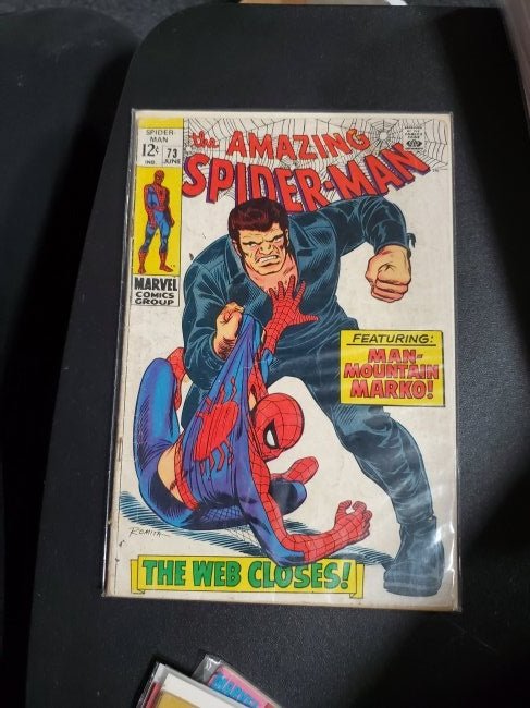 THE AMAZING SPIDER-MAN #73 1ST SILVERMANE, 1ST MAN-MOUN: THE AMAZING SPIDER-MAN #73 1ST SILVERMANE, 1ST MAN-MOUNTAIN MARKO!