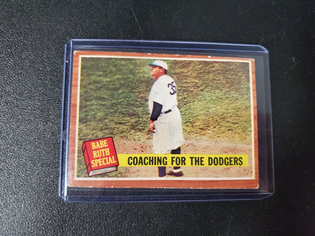 1962 Topps #142 - Babe Ruth Coaching For The Brooklyn (1 of 1)