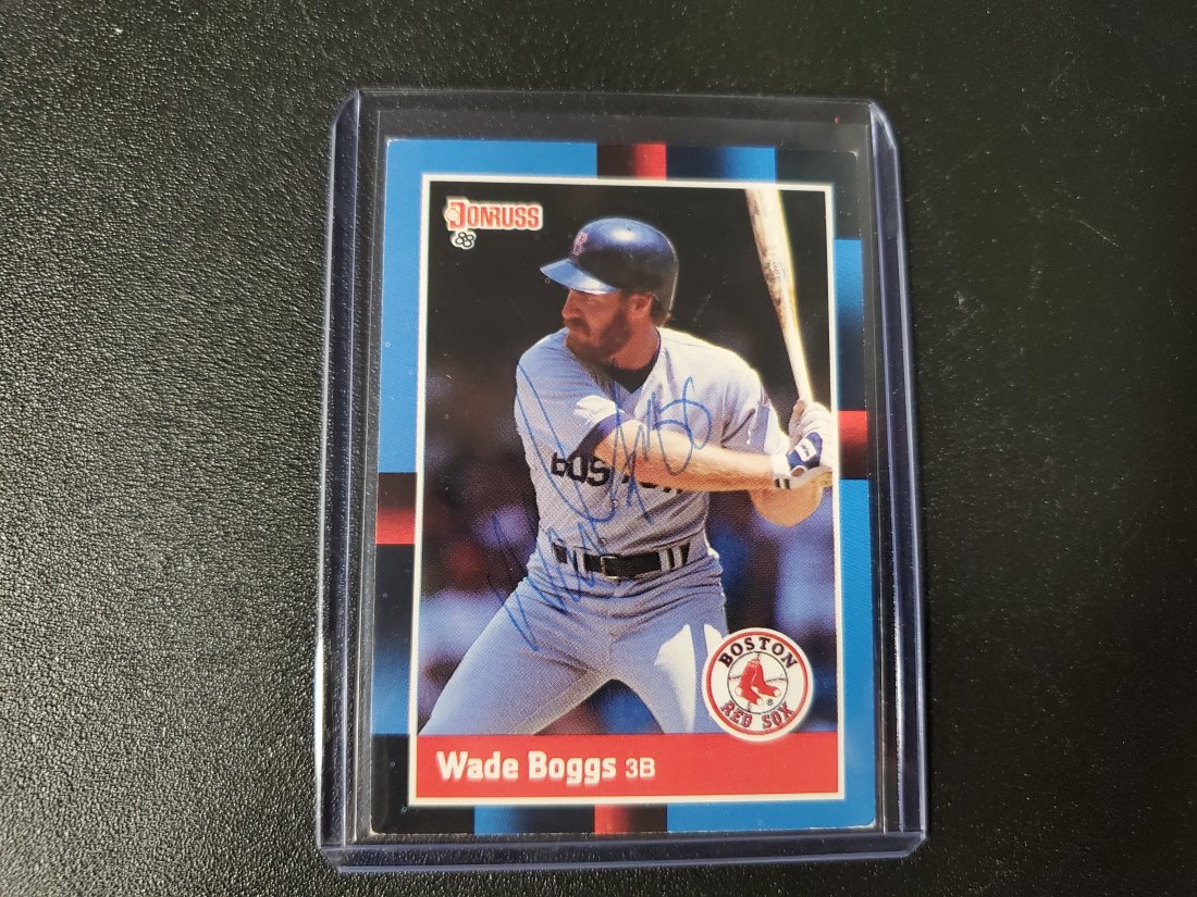 3 Wade Boggs autographed baseball cards (1 of 3)