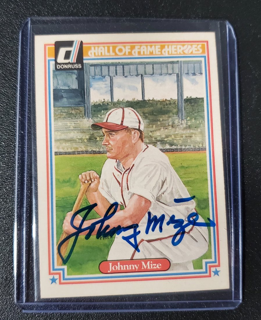 Johnny Mize Hand Signed 1983 Donruss HOF Heroes St.Loui (1 of 1)