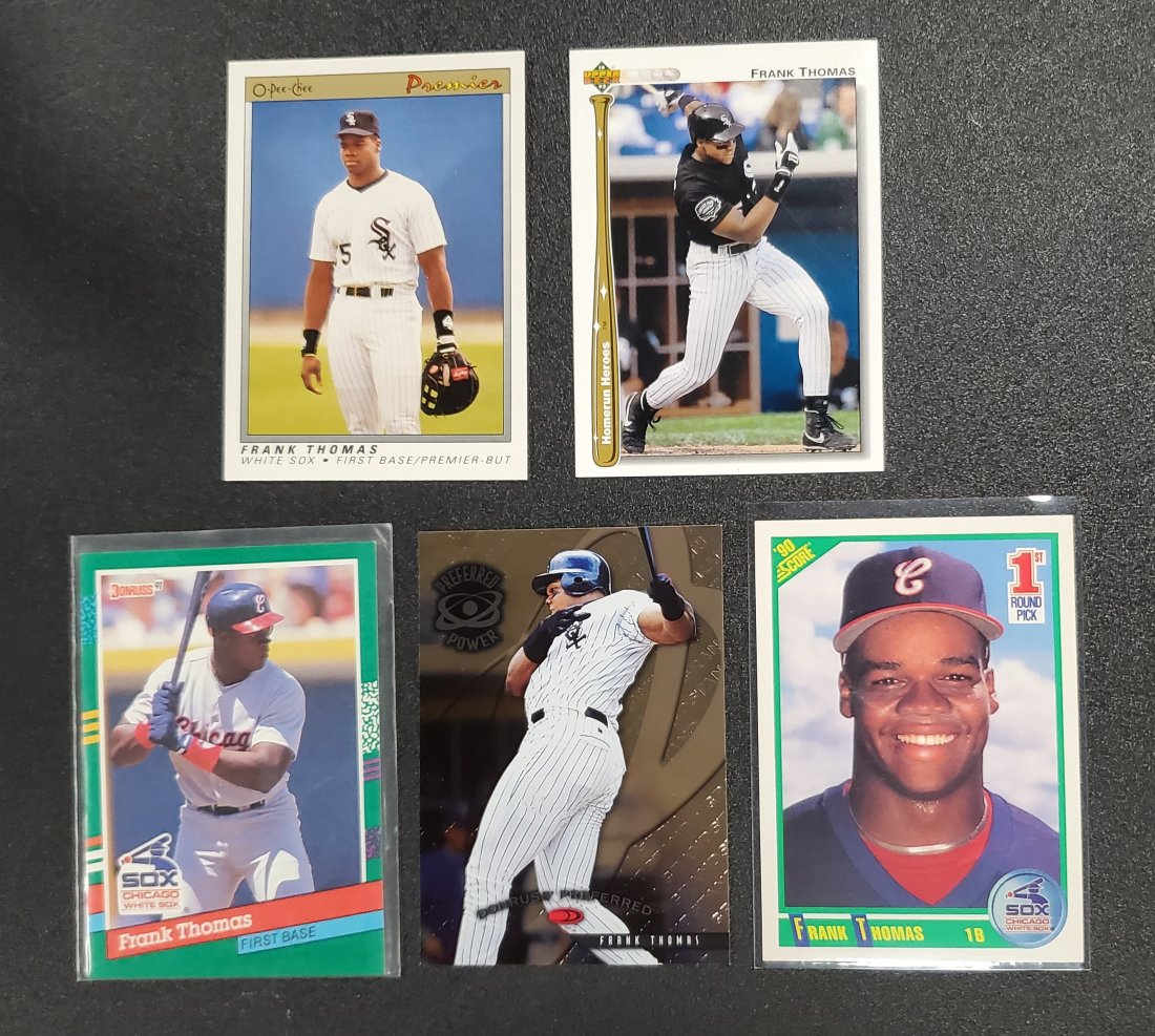 5 Frank Thomas cards including rookie.  See Photos (1 of 1)