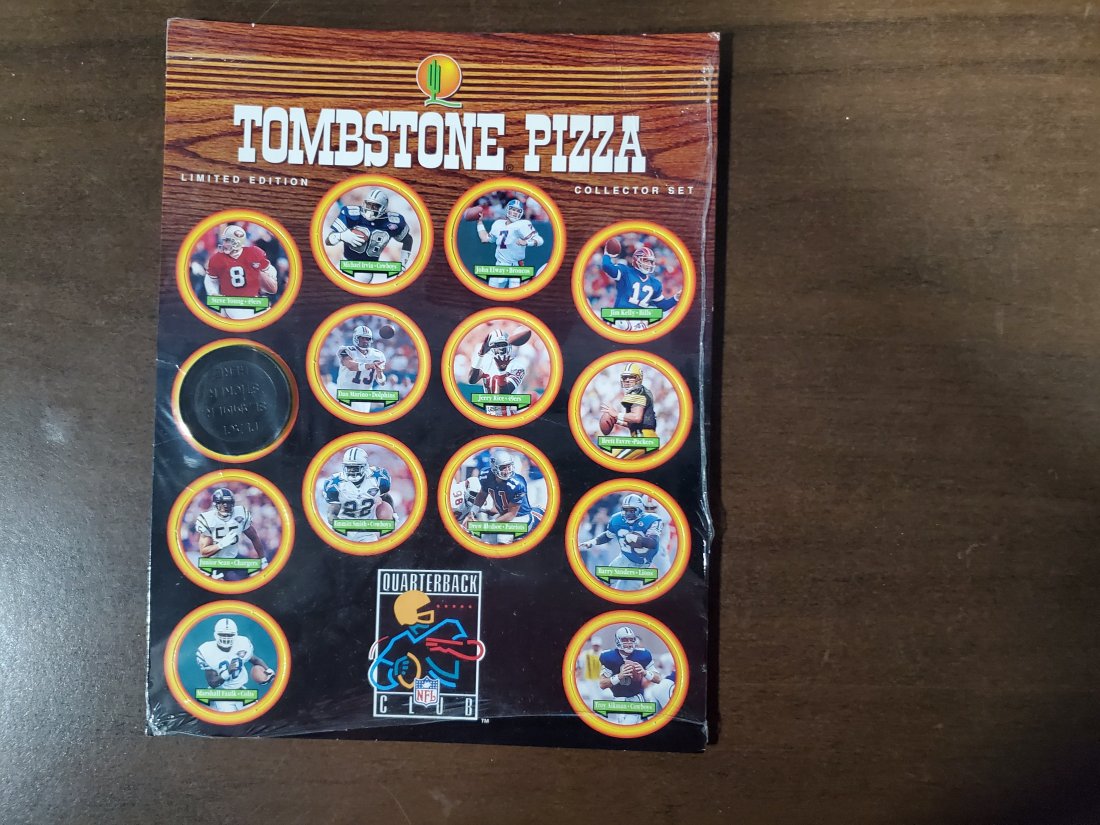 1996 Tombstone Pizza NFL Quarterback Club Milkcap POG C: 1996 Tombstone Pizza NFL Quarterback Club Milkcap POG Collector Set