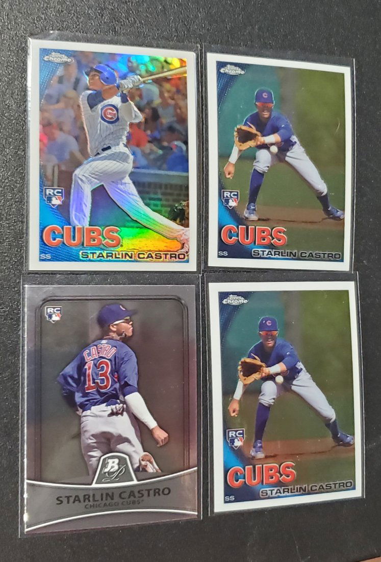 4 Starlin Castro Rookie Cards Topps Chrome Bowman (1 of 1)