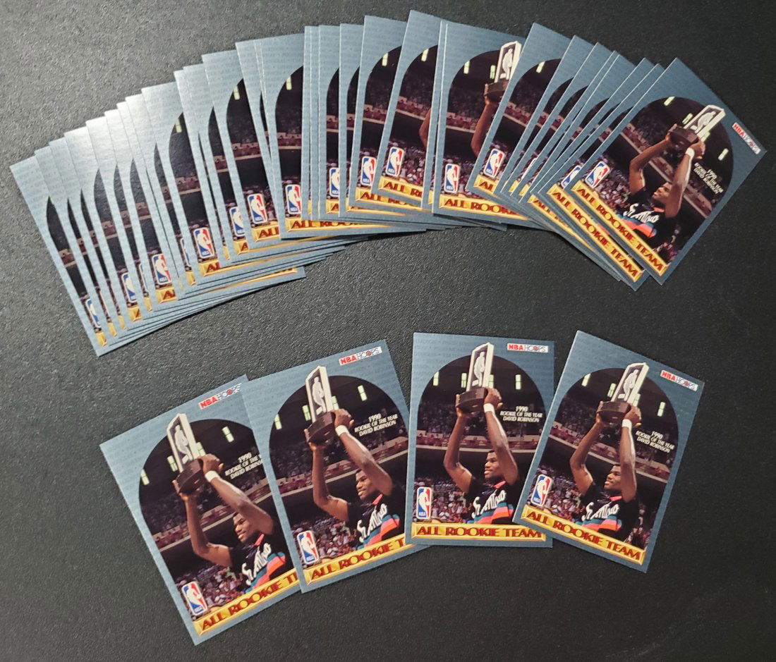 RARE 1990-91 NBA Hoops David Robinson All Rookie Team w (1 of 2)