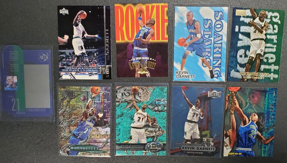9 Kevin Garnett Cards Rookies/Metal/UD3 (1 of 1)