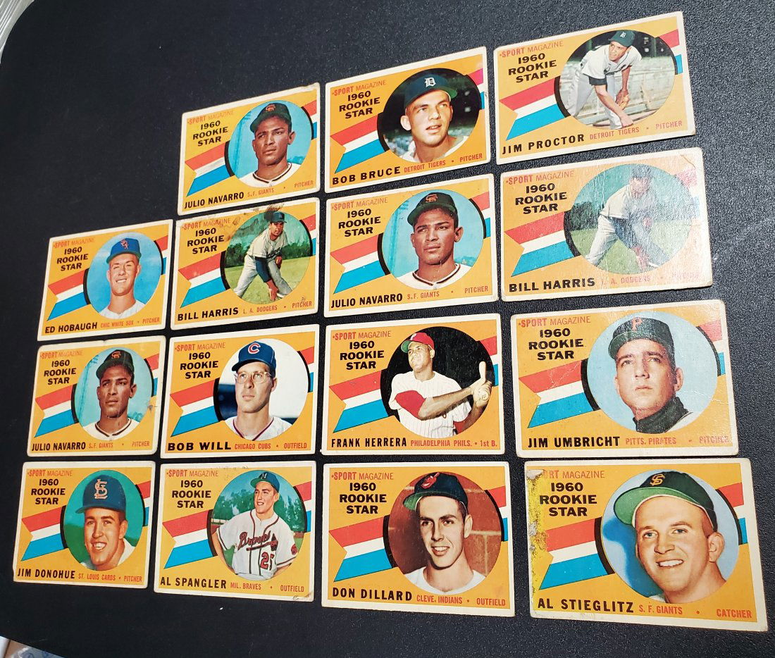 15 1960 Topps Baseball Cards various condition (1 of 1)