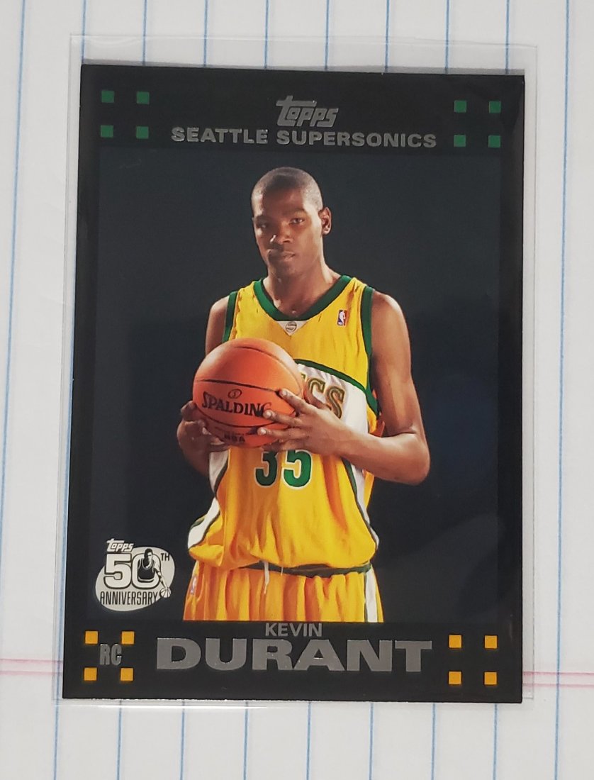 2007-08 Kevin Durant Topps Rookie Card #112 Black Borde (1 of 2)