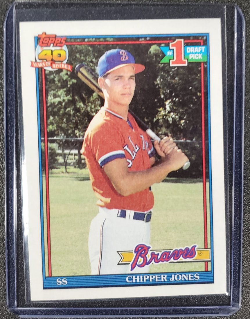 CHIPPER JONES 1991 Topps #333 Rookie Card Atlanta Brave (1 of 1)