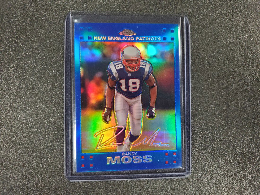 2007 Topps Chrome RANDY MOSS #TC28 Blue Refractor Paral (1 of 1)
