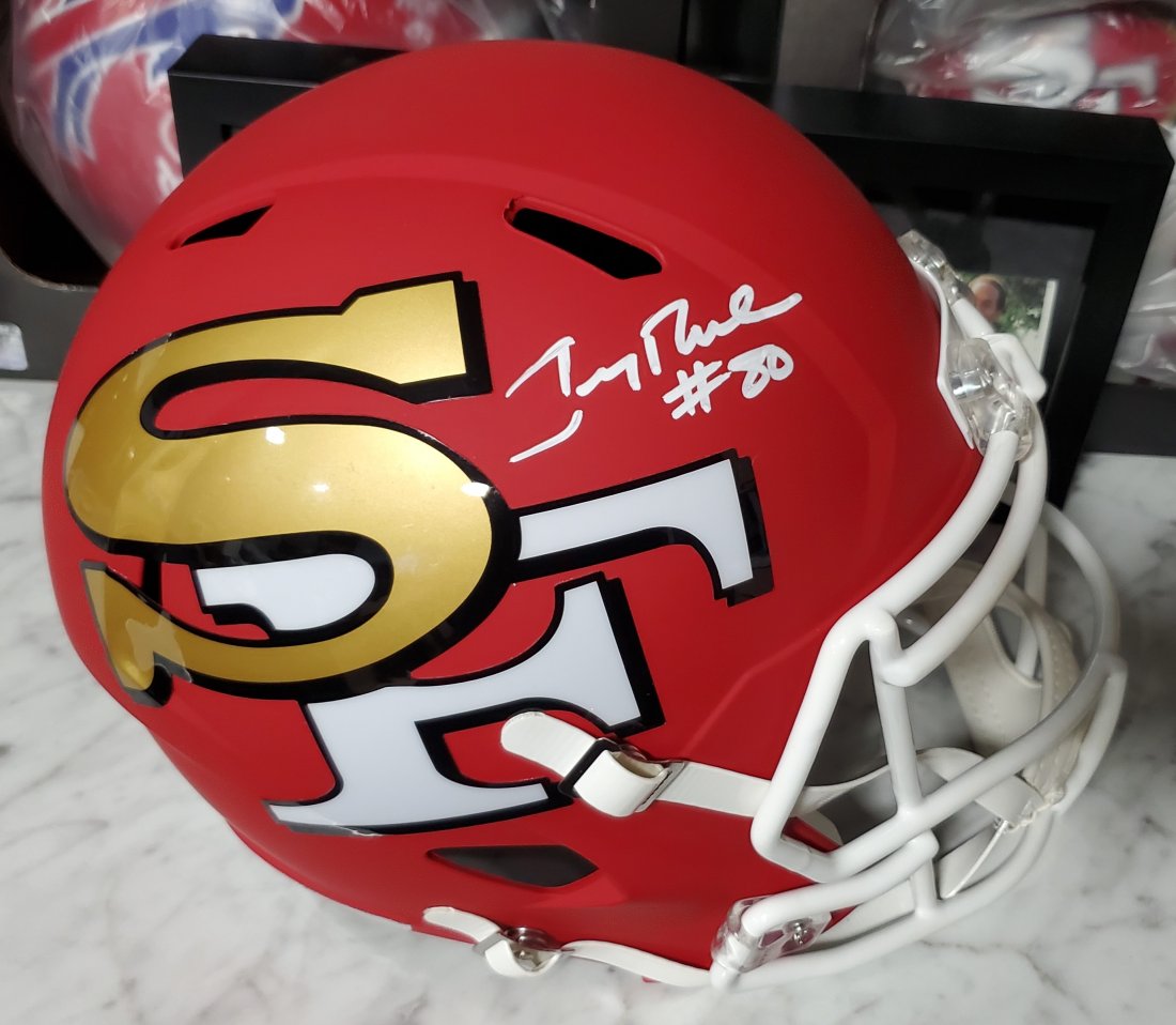 Jerry Rice Autograph Full Size ALTERNATIVE Helmet  BGS (1 of 2)