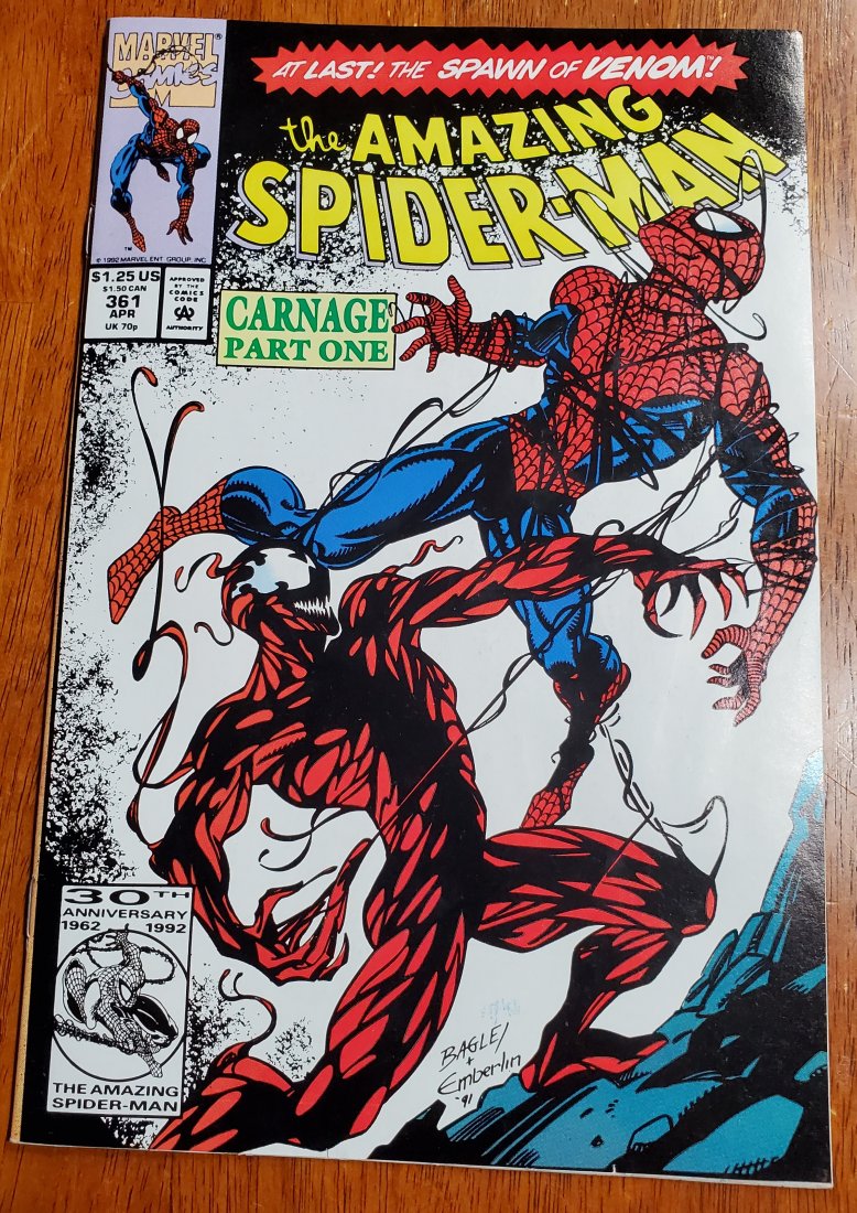 Amazing Spider-man 361 1st appearance of Carnage: Amazing Spider-man 361 1st appearance of Carnage