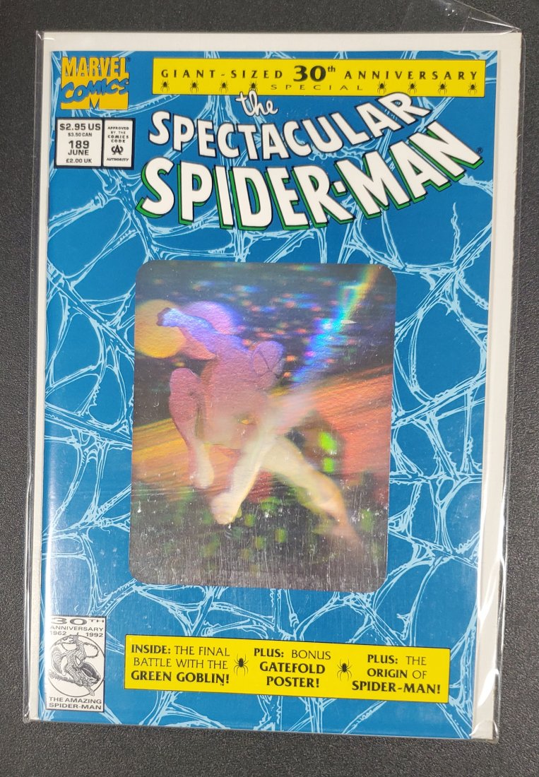 The Spectacular Spider-Man #189 hologram cover 30th Ann: The Spectacular Spider-Man #189 hologram cover 30th Anniversary issue