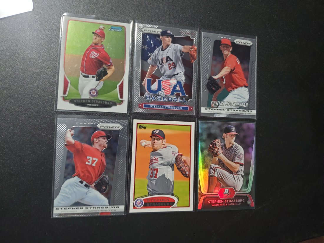 6----Stephen Strasburg (3 Prizm, Bowman Platinum, Topps: 6----Stephen Strasburg (3 Prizm, Bowman Platinum, Topps, and Bowman Chrome)