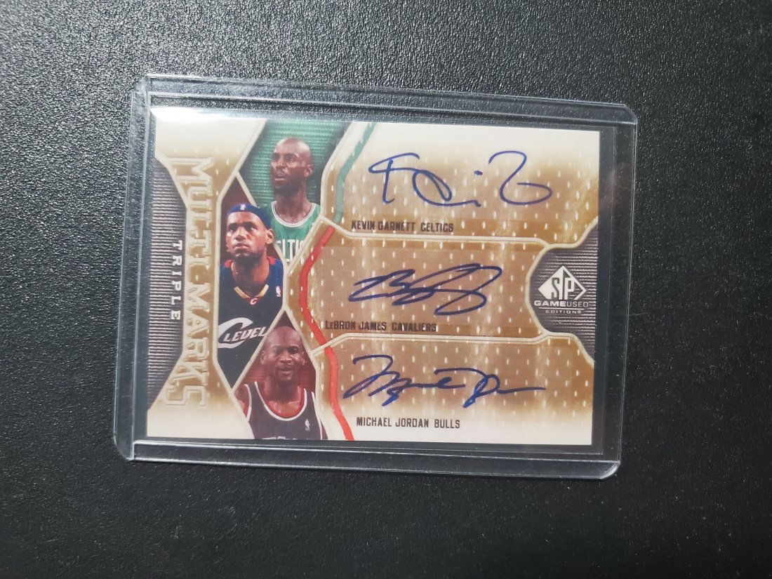 2009-2010 SP Triple Autograph, Jordan, Lebron James, Ke (1 of 1)