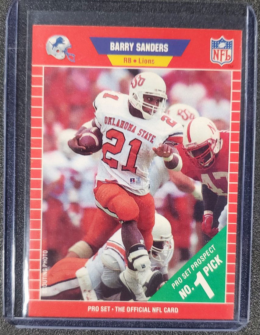 Barry Sanders 1989 Pro Set Rookie Card #494 Detroit Lio (1 of 1)