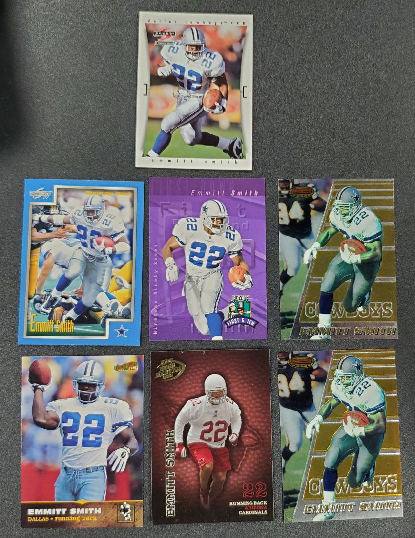 7 Emmitt Smith Cards Bowman's Best/Score/Playoff (1 of 1)