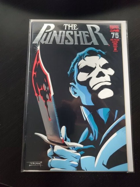 The PUNISHER #75 Steve Geiger Silver-Foil Embosssed Cov: The PUNISHER #75 Steve Geiger Silver-Foil Embosssed Cover 1993 MARVEL COMICS