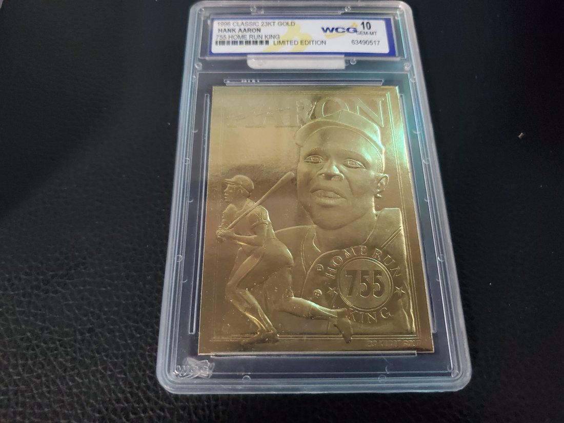 1996 Classic 23kt Gold Hank Aaron 755 Home Run King (1 of 1)
