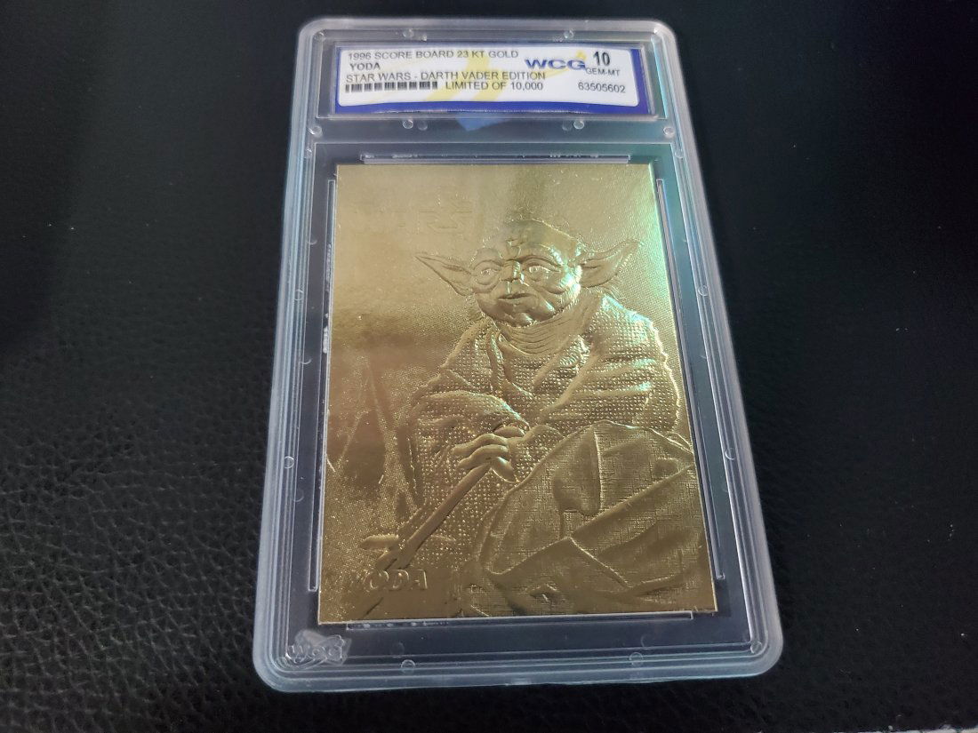 1996 Score Board 23k Gold Yoda Star Wars Darth Vader (1 of 1)
