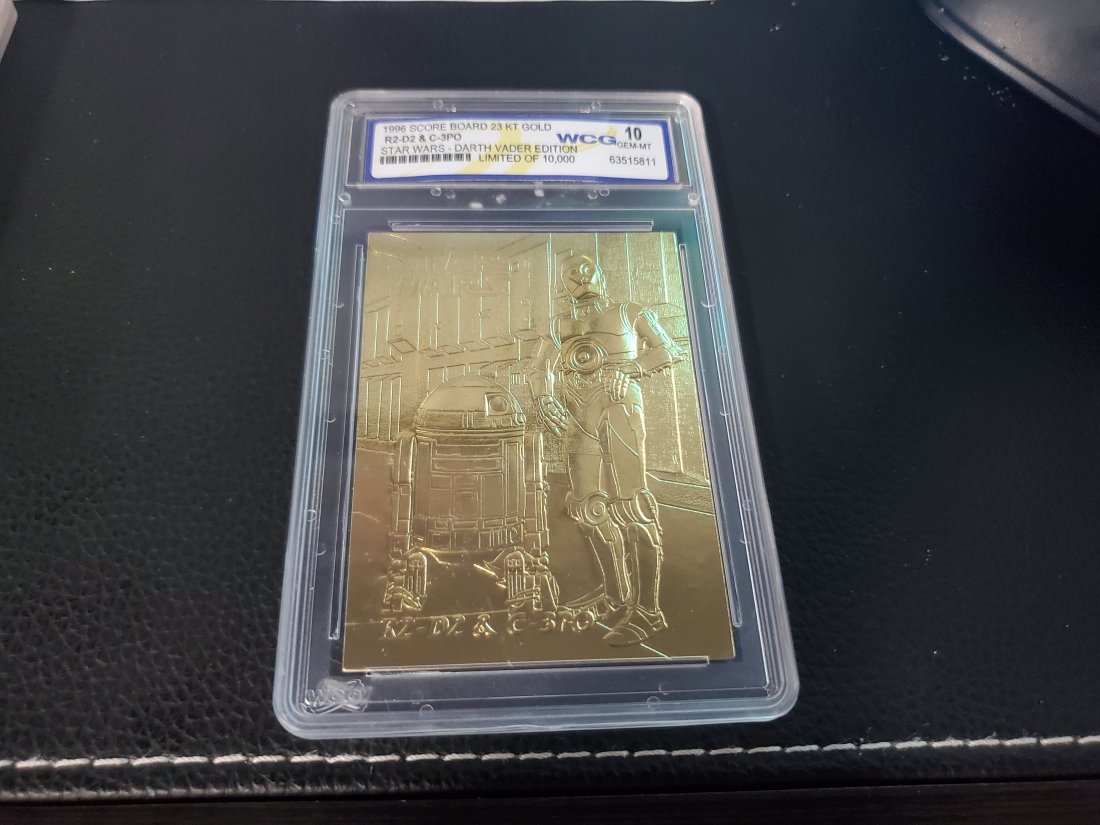 1996 Score Board 23k Gold R2-D2 & C-3PO Star Wars Darth (1 of 1)
