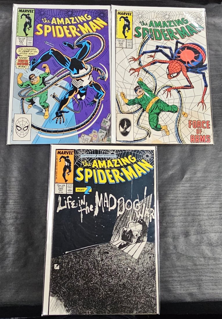 Amazing Spiderman 295-297: Amazing Spiderman 295-297AMAZING SPIDER-MAN # 295 -LIFE IN THE MAD DOG WARD-MARY JANE-J. JONAHAmazing Spider-Man #296 John Byrne Cover Saviuk Art Doctor OctopusAMAZING SPIDER-MAN # 297 -DOCTOR OCTOPUS