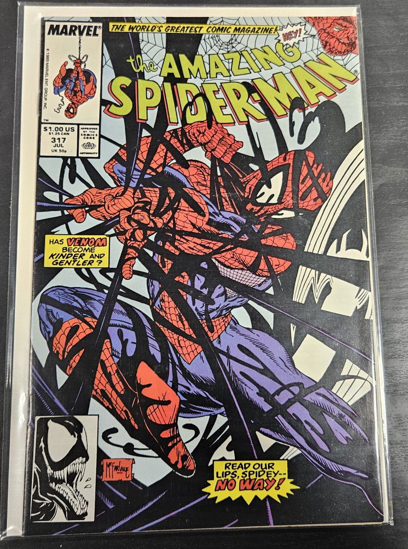 Amazing Spider-Man #317 - Classic Todd McFarlane Venom Cover The Thing - 1989: Amazing Spider-Man #317 - Classic Todd McFarlane Venom Cover The Thing - 1989
