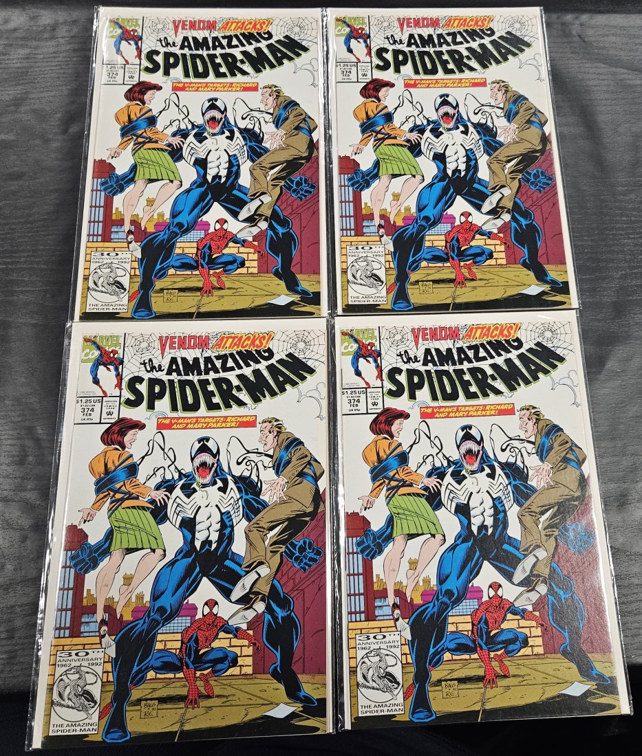 Marvel Comics Amazing Spider-Man #374 1993 Venom x4: Marvel Comics Amazing Spider-Man #374 1993 Venom x4