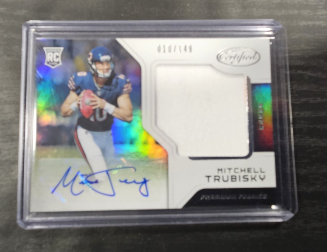 2017 Mitchell Trubisky Rookie Autograph Card 1/1  Card is numbered 10/149 which is his Jersey number (1 of 1)