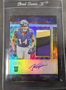 2022 Illusions Kyle Hamilton First Impressions Blue RPA /75 |FOUR-COLOR PATCH|??: 2022 Illusions Kyle Hamilton First Impressions Blue RPA /75 |FOUR-COLOR PATCH|??