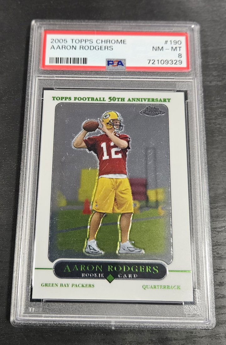 2005 Topps Chrome Aaron Rodgers #190 PSA 8 RC Green Bay Packers (1 of 1)
