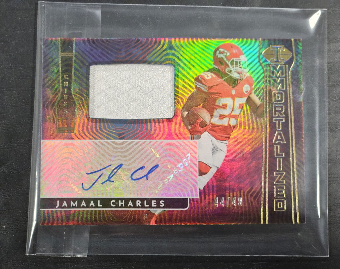 2022 Illusions Football Jamaal Charles Immortalized patch auto /49 IJA-JC (1 of 1)