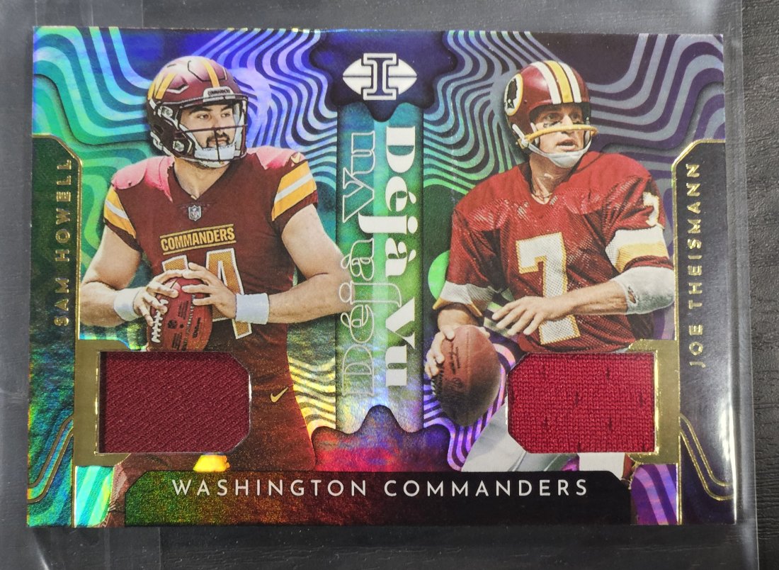 Sam Howell/Joe Theismann Deja Vu Dual Rookie Patch: Sam Howell/Joe Theismann Deja Vu Dual Rookie Patch