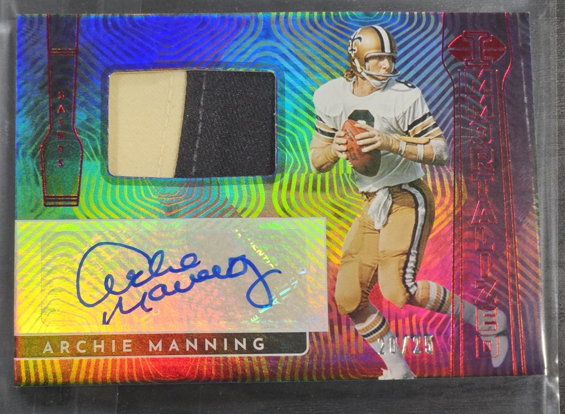2022 Panini Illusions Immortalized Archie Manning Jersey Auto! 20/25 (1 of 1)