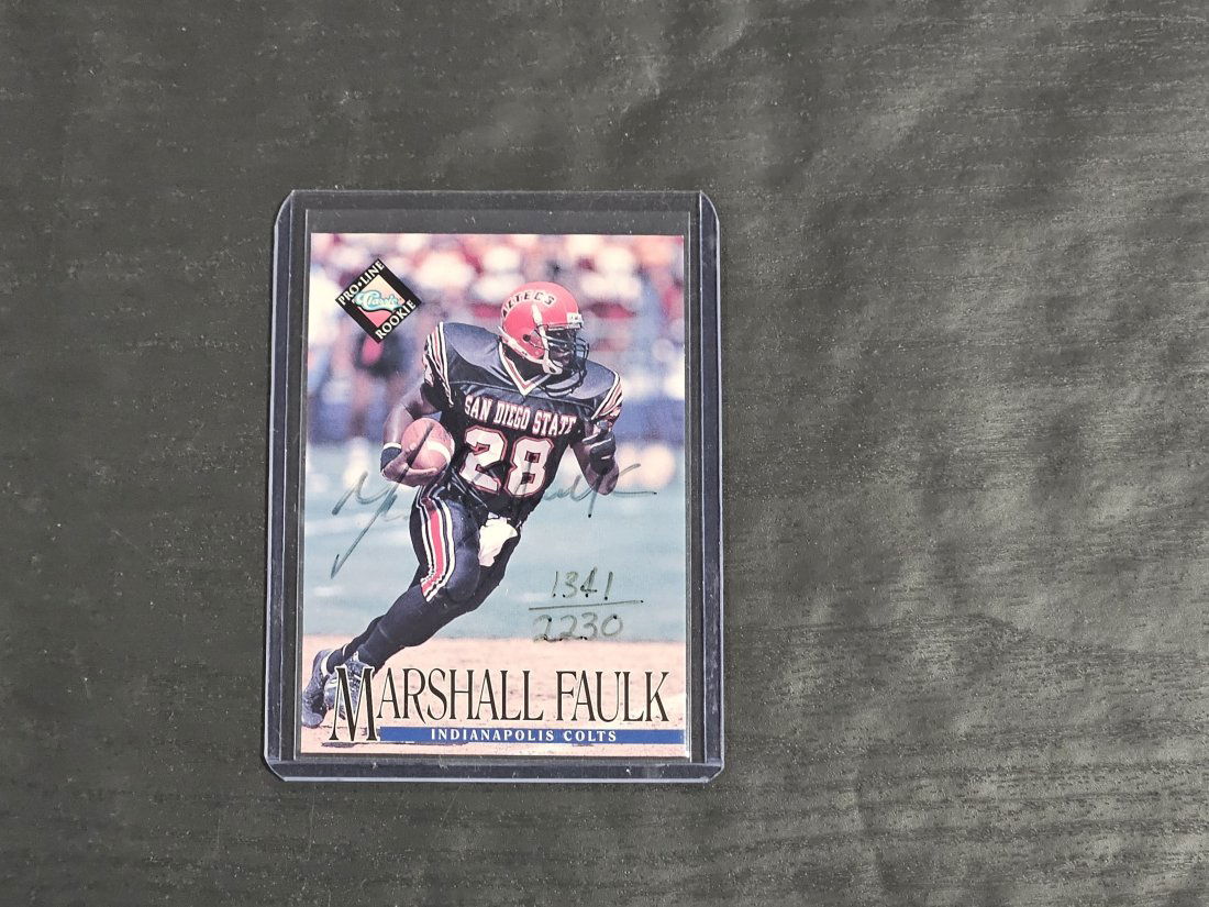 1994 Classic Pro Line Live Rookie Marshall Faulk Autograph (1 of 1)