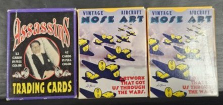 Vintage Aircraft Nose Art Card 2 sets and Assassins Trading card set  all rare (1 of 1)