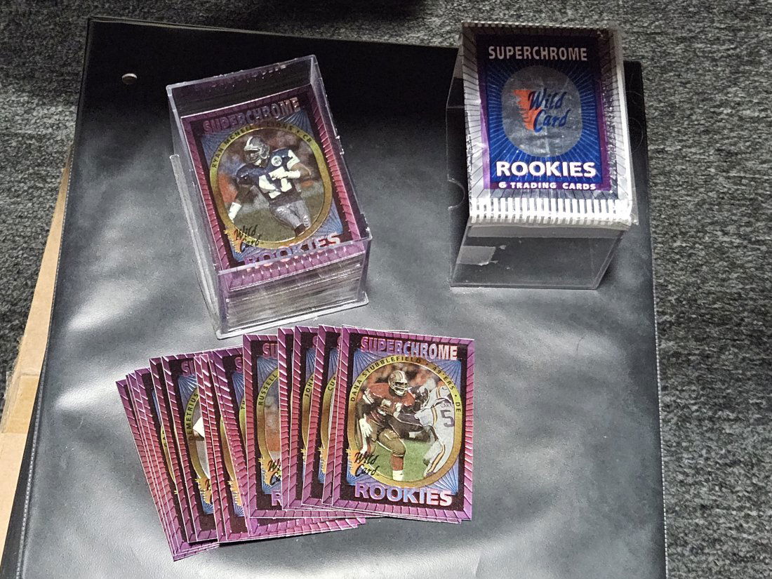 1993 Wild Card Super Chrome Rookies Complete Set, 1-50, Bledsoe, Bettis, Strahan (1 of 1)