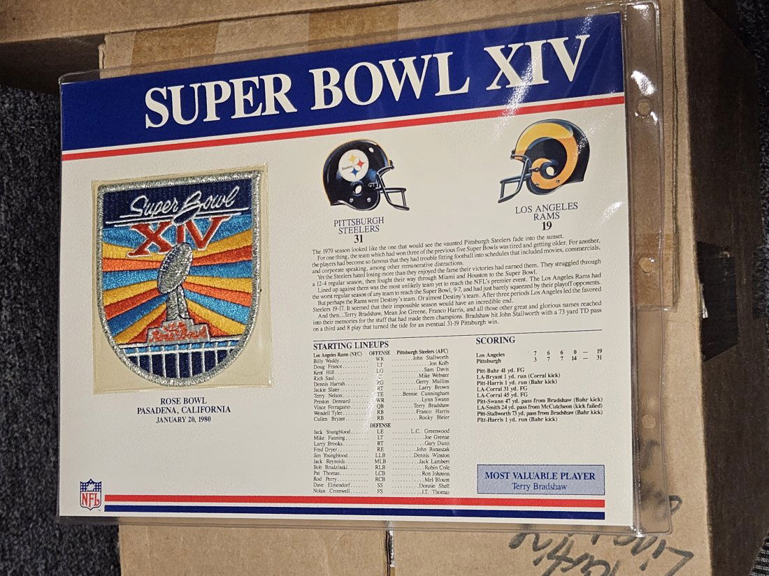 Super Bowl XIV Patch Steelers vs. Rams (1 of 1)