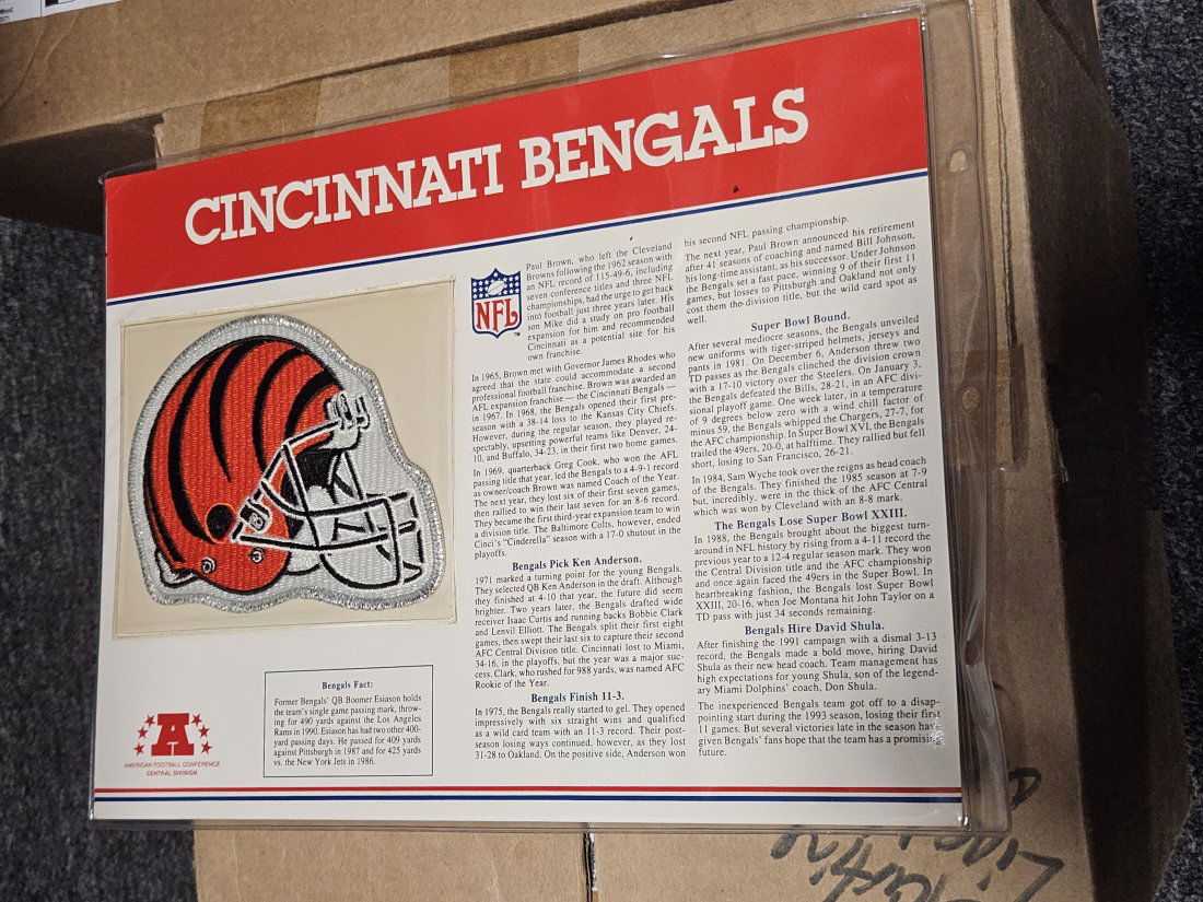 Cincinnati Bengals Team Patch (1 of 1)