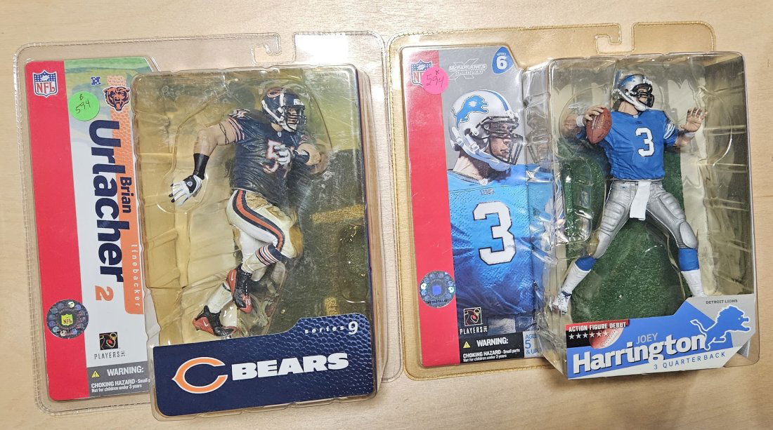 Joey Harrington Rookie and Brian Urlacher McFarlane Action figures: Joey Harrington Rookie and Brian Urlacher McFarlane Action figures