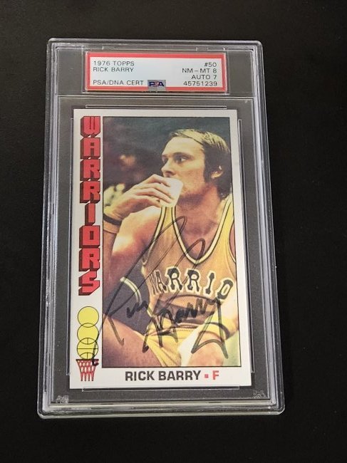 1976 Topps Rick Barry  autographed card PSA/DNA (1 of 2)