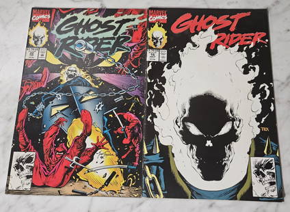 Ghost Rider 15 Glow in the Dark, Ghost Rider 22, Wolverine 75 hologram cover.: Ghost Rider #22 Marvel Comic Book 1992Ghost Rider #15 1991 Mark Texeira Glow in Dark Cover Art 1ST. PrintWOLVERINE #75 NM (VOL 2) HOLOGRAM COVER