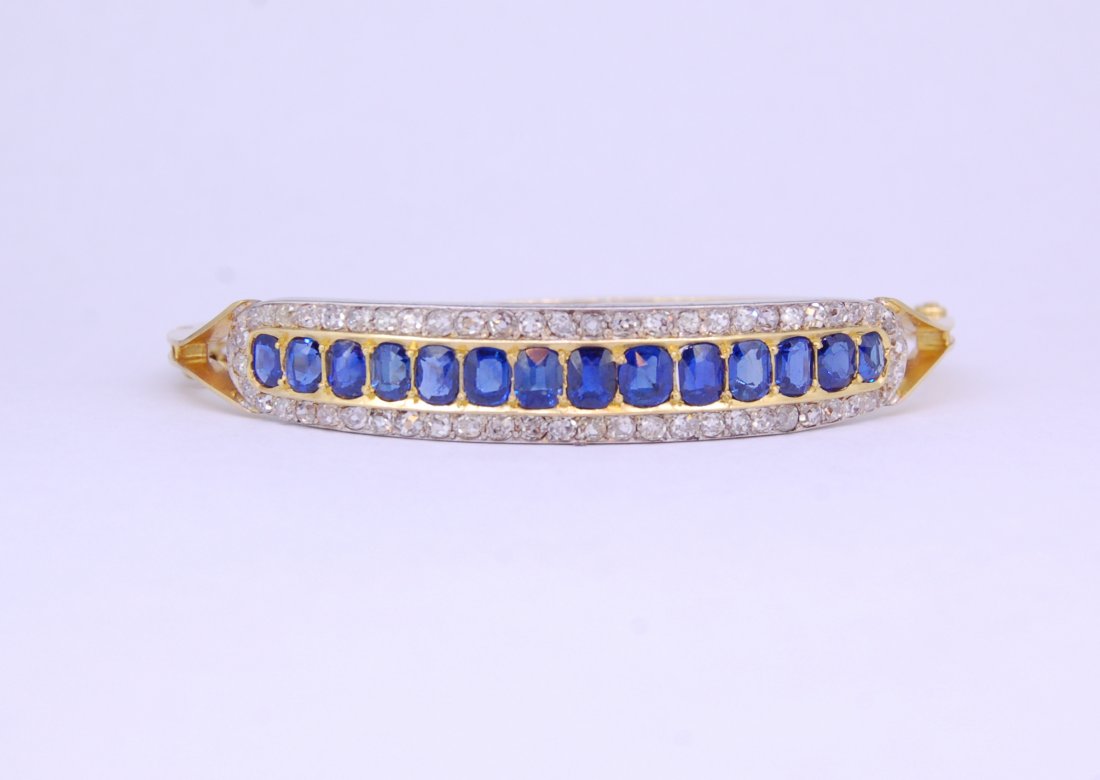 SAPPHIRE AND DIAMOND BANGLE (1 of 2)