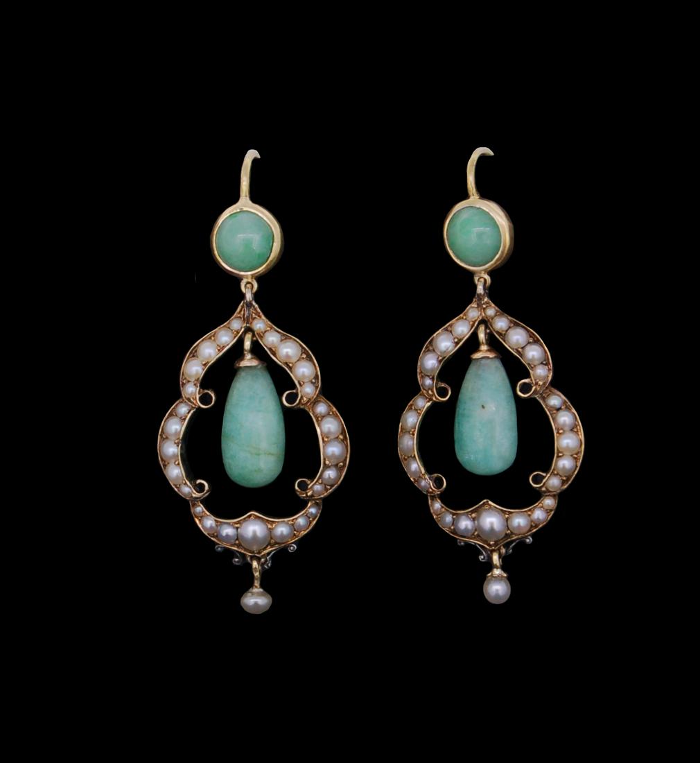 antique jade earrings