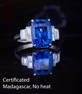 IMPORTANT  8.33 ct. BLUE SAPPHIRE AND DIAMOND RING