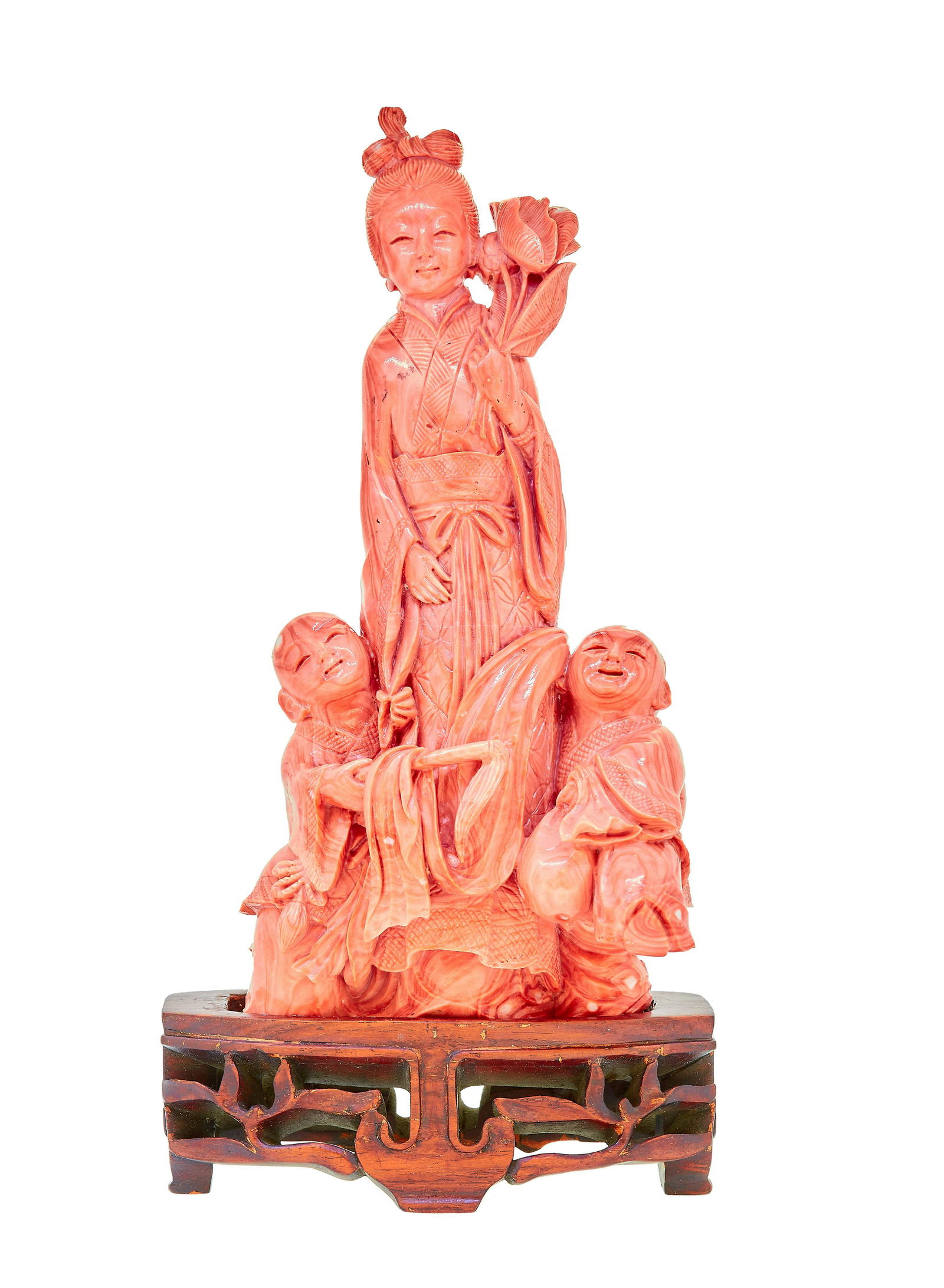IMPORTANT CARVED CORAL STATUE (1 of 1)