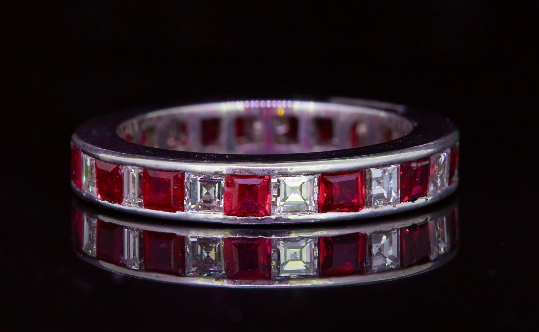 RUBY AND DIAMOND ETERNITY RING (1 of 1)